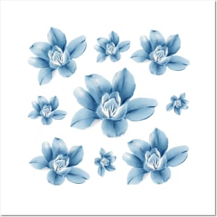 Blue Rose Decor Posters and Art